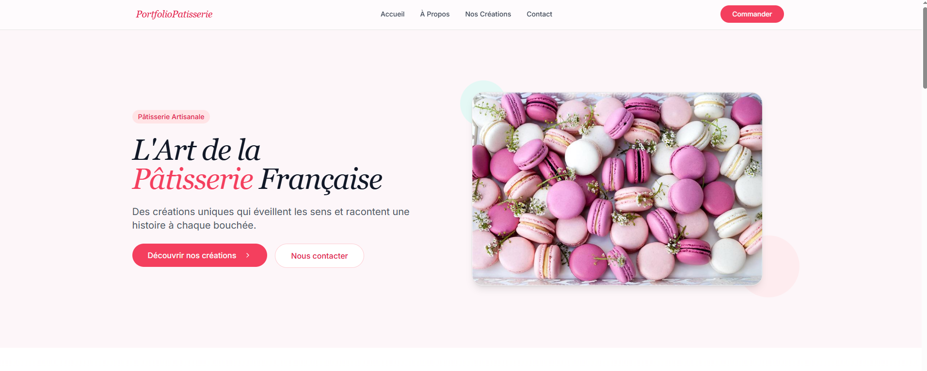 Portfolio Pâtisserie